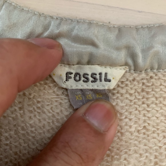 fossil cardigan silver buttons vintage petite XS - Picture 4 of 5